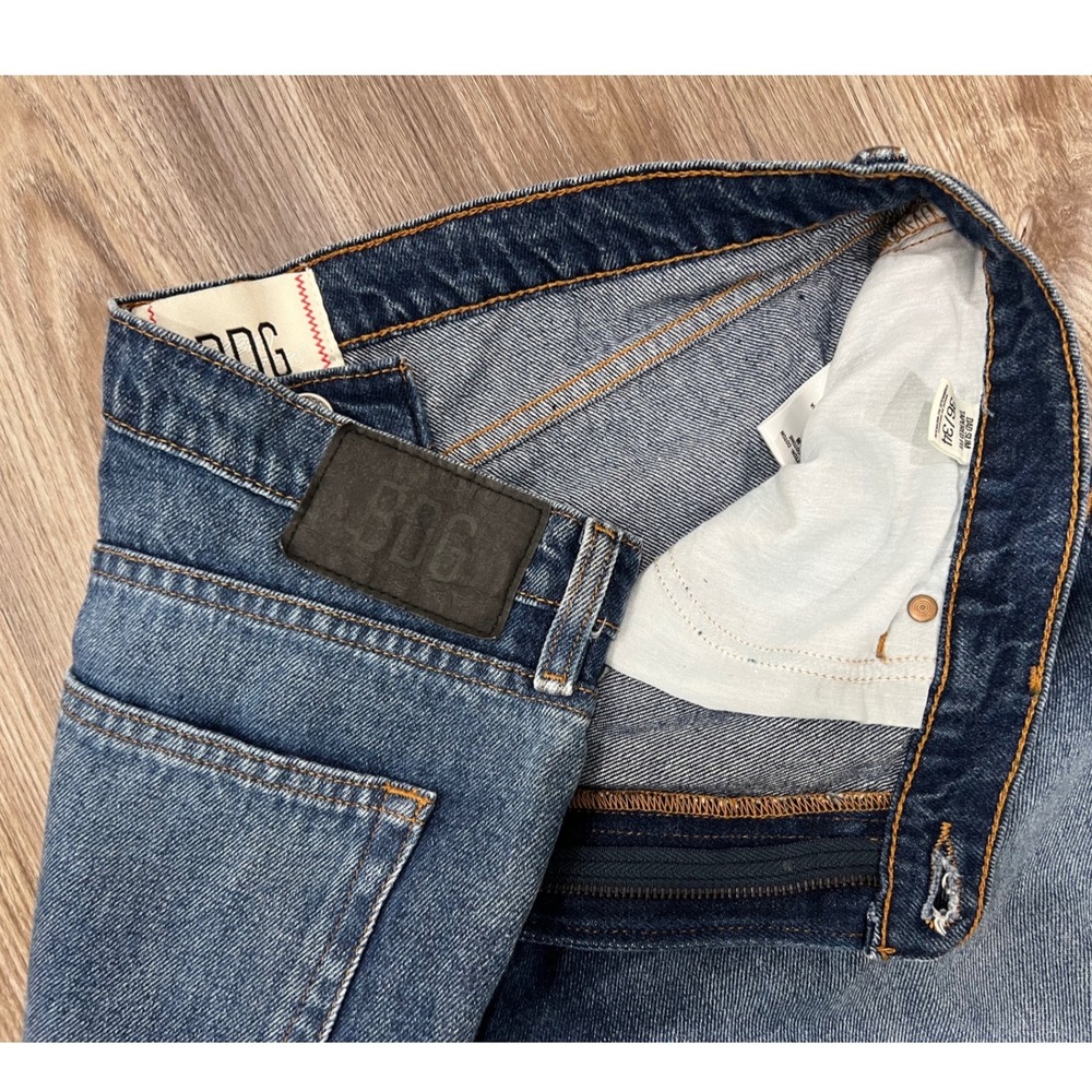 BDG Dad Mens Slim Tapered Fit Jeans Medium Wash Blue Denim 36x34